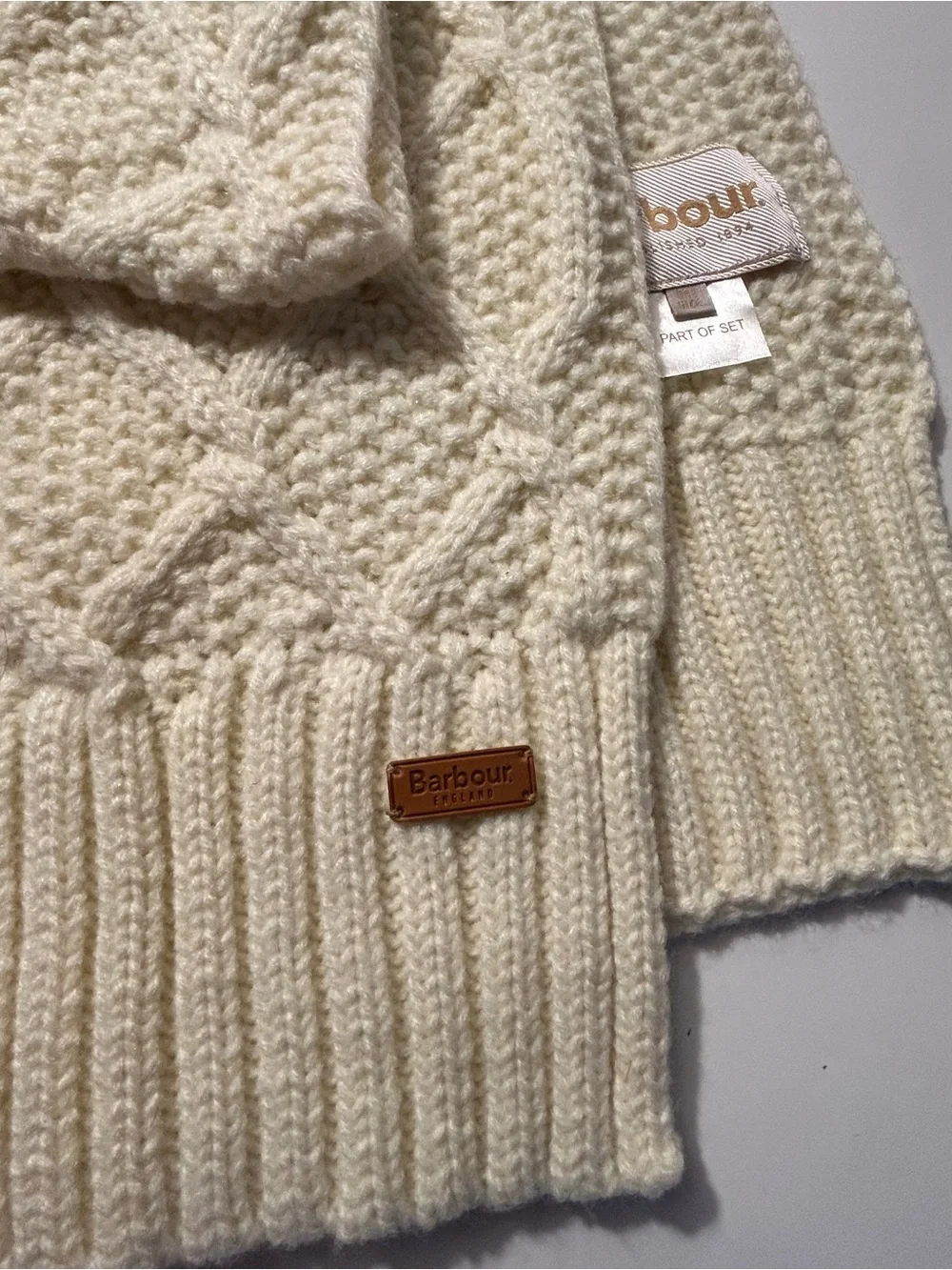 Barbour Cable Knit Scarf